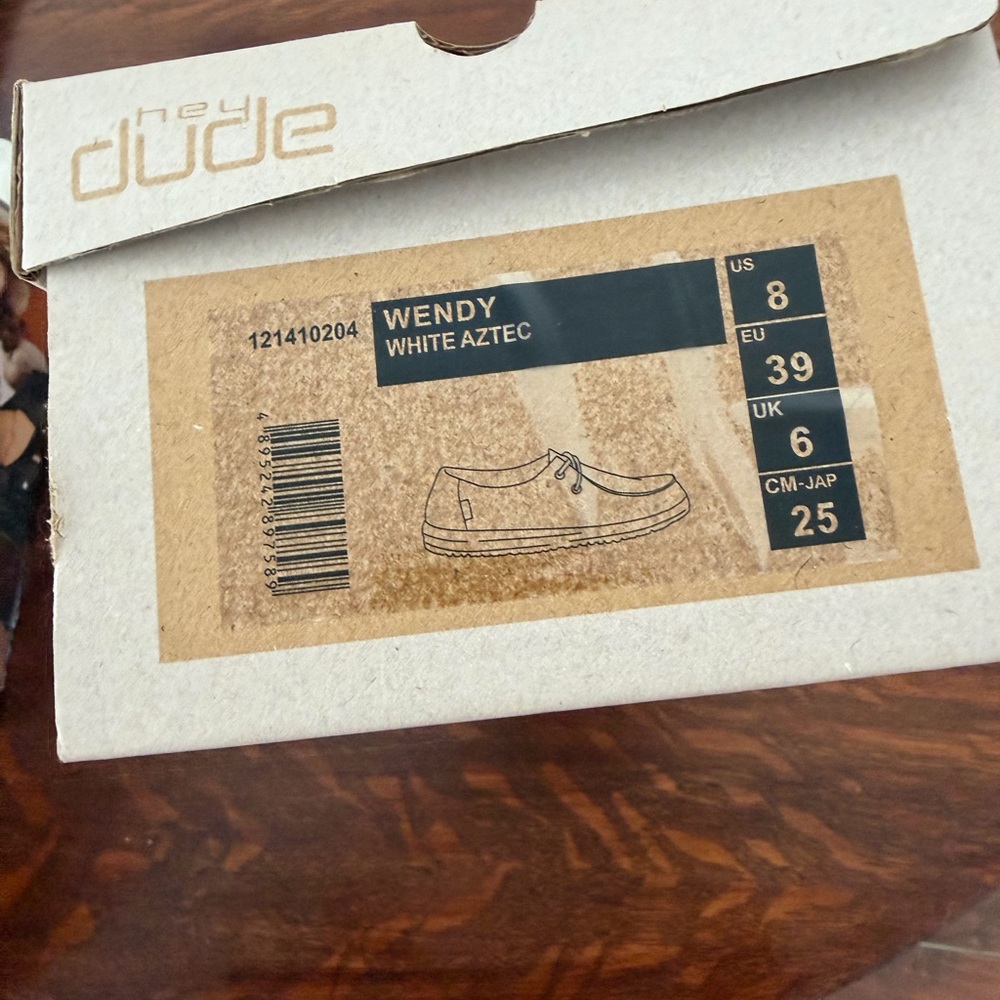 Hey Dude Wendy White Aztec Casual Shoes